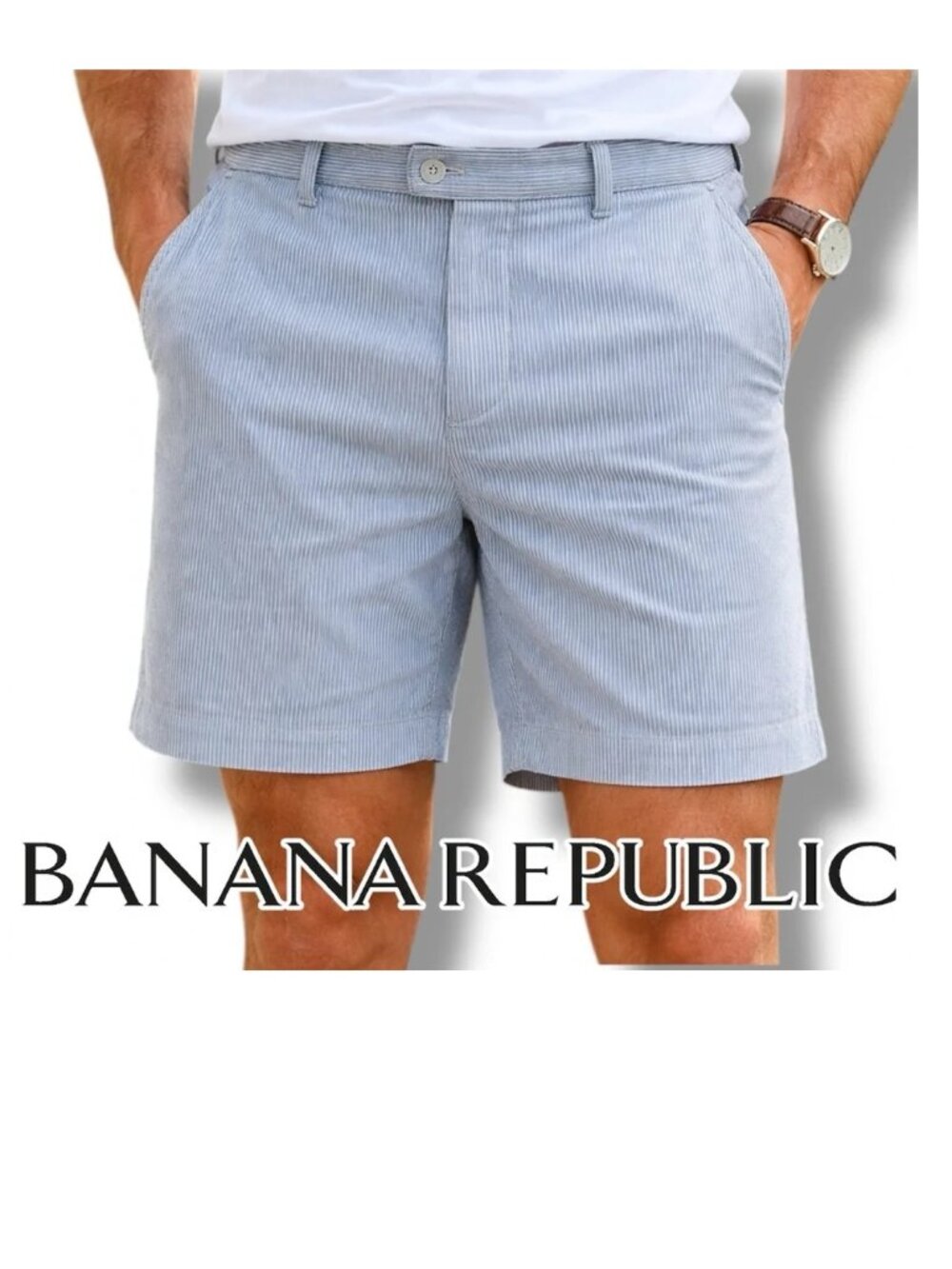 Banana Republic Men's Shorts Striped Seersucker Size 35 Chino